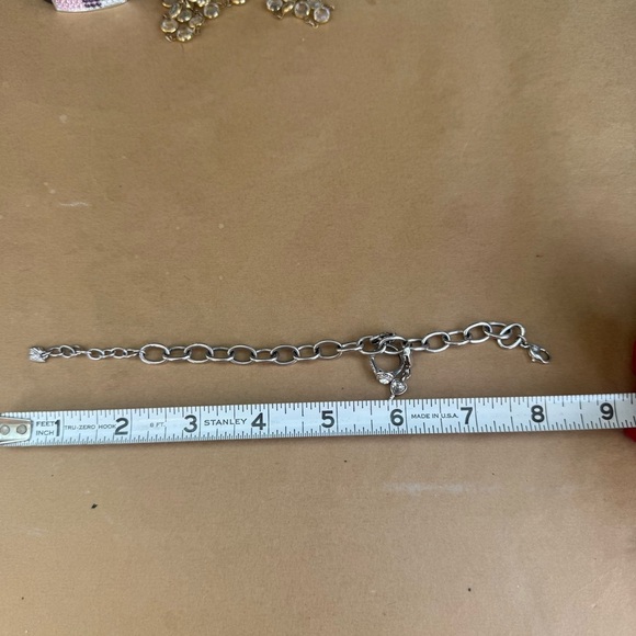 Swarovski Crystal Classic Charm Bracelet Key and Crystal Ring Charm Bridal - Picture 4 of 4